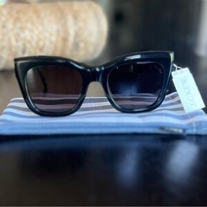 NWT J CREW Cabana oversized sunglasses with case